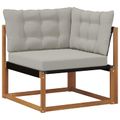 vidaXL Záhradná súprava gaučov 10 ks Prírodná a svetlosivá