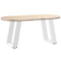 vidaXL Nohy konferenčného stolíka v tvare U, 2 ks, biele, 28 x (42-43) cm, oceľové