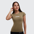 Dámske tričko FIT Olive - GymBeam, veľkosť XS