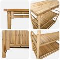 vidaXL Exteriérový barový stôl Prírodná 110 x 50 x 105 cm Bambus