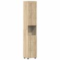 vidaXL Set kabinetov do kúpeľne TULUM Sonoma dub 37 x 31,5 x 203 cm
