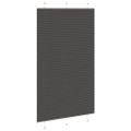 vidaXL plisovaná roleta čierna 120x200 cm Šírka látky 119,4 cm