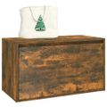 vidaXL Lavica do chodby 80x40x45 cm dymový dub spracované drevo