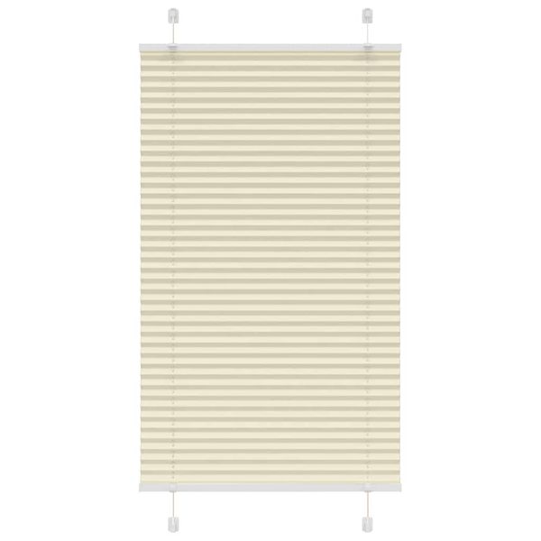 vidaXL plisovaná roleta krémová 80x100 cm Šírka látky 79,4 cm