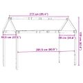 vidaXL Strecha na detskú posteľ biela 217x95,5x159 cm borovicový masív