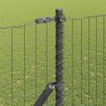 vidaXL Euro plotový základ 10 x 1,5 m PVC potiahnutá oceľ Sivá