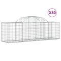 vidaXL Oblúkový gabionový kôš 30 ks 200x50x60/80 cm pozinkované železo