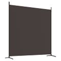 vidaXL 2-panelový paraván hnedý 348x180 cm látkový