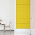 vidaXL Nástenné panely 12 ks bledožlté 90x30 cm látka 3,24 m²
