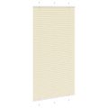 vidaXL Skladaná roleta krémová 105x200 cm, šírka látky 104,4 cm, polyester