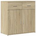 vidaXL Komody 2 ks dub sonoma 79x38x80 cm kompozitné drevo