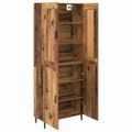 vidaXL Highboard 2 ks Staré drevo 69,5 x 34 x 180 cm Kompozitné drevo
