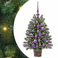 vidaXL Umelý vianočný stromček s 150 LED-i Zelená 75 cm PE a PVC