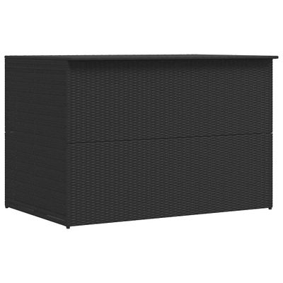 vidaXL Záhradný úložný box čierny 150x100x100 cm polyratanový