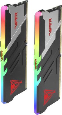 Patriot Viper Venom/DDR5/32GB/7400MHz/CL36/2x16GB/RGB/čierna/Strieborná