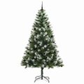 vidaXL Umelý vianočný stromček s umelým snehom 300 LED Teplá biela
