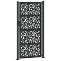 vidaXL Záhradná brána čierna 100x200 cm oceľový dizajn s krídlovým dizajnom
