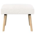 vidaXL lavička Jednofarebný Krémová 60 x 40 x 45 cm Bouclé