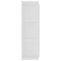 vidaXL Skrinka so zrkadlom, biela 80x20,5x64 cm, spracované drevo