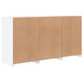 vidaXL Komoda s LED svetlami biela 123x37x67 cm