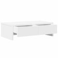 vidaXL Stojan na monitor a zásuvky biely 50x27x15 cm kompozitné drevo