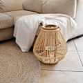 vidaXL Držiak na lampu na závesnú sviečku Prútený Natural