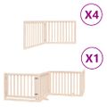 vidaXL Brána pre psa s dverami sklad. 12 panelov 960 cm topoľové drevo