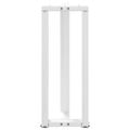 vidaXL Nohy konzolového stolíka v tvare T, 2 ks, biele, 25x28x(72-73) cm, oceľové