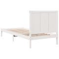 vidaXL Extra dlhá posteľ bez matraca biela 100x210 cm masívne drevo