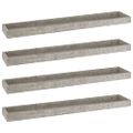 vidaXL Terasové nástenné police 4 ks betónovo sivé 80x15x4 cm MDF