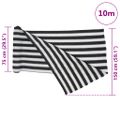 vidaXL Tieniaca sieť antracitovo-biela 1,5x10 m HDPE 150 g/m²