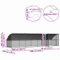 vidaXL Klietka pre sliepky 4 ks Strieborná 800 x 200 x 200 cm
