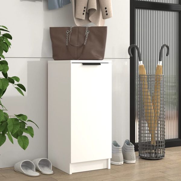 vidaXL Botník biely 30x35x70 cm spracované drevo
