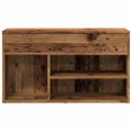 vidaXL Lavica na topánky staré drevo 80x30x45 cm kompozitné drevo
