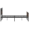 vidaXL Posteľný rám bez matraca hnedý dub 140x190 cm kompozitné drevo