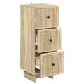 vidaXL Zásuvkový kabinet Dub sonoma 33 x 34,5 x 90 cm Kompozitné drevo
