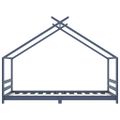 vidaXL Rám detskej postele sivý 90x200 cm borovicový masív