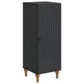 vidaXL Servírovacia skriňa Čierna 33 x 34,5 x 90 cm Kompozitné drevo
