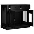 vidaXL Nábytok pre psa Čierny dub 90 x 47,5 x 80 cm Kompozitné drevo