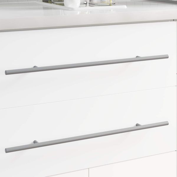 vidaXL rukoväť 2 pcs Strieborná 500 mm Oceľ