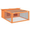 vidaXL Králikáreň hnedá 117,5x97x47,5 cm masívna borovica
