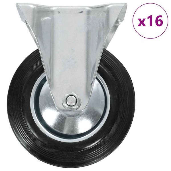 vidaXL Pevné kolieska 16 ks, 160 mm
