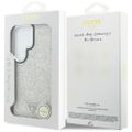 Puzdro Guess Fixed Glitter Triangle MagSafe pre Samsung Galaxy S26 Ultra strieborné