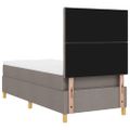 vidaXL LED box s pružinami Sivohnedá 100 x 200 cm látka