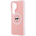 Karl Lagerfeld puzdro IML Repeated Choupette MagSafe pre Samsung Galaxy S26 Ultra ružová