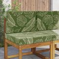 vidaXL Vankúš na vonkajšiu pohovku Polyester Design s listami