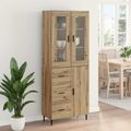 vidaXL Highboard 2 ks Remeselný dub 69,5 x 34 x 180 cm