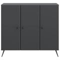 vidaXL Servírovacia skriňa Čierna 89 x 34,5 x 80 cm Kompozitné drevo
