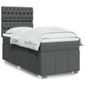 vidaXL Posteľný rám boxsping s matracom tmavosivý 80x200 cm látka