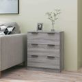 vidaXL Komoda sivý dub sonoma 60x30x70 cm spracované drevo